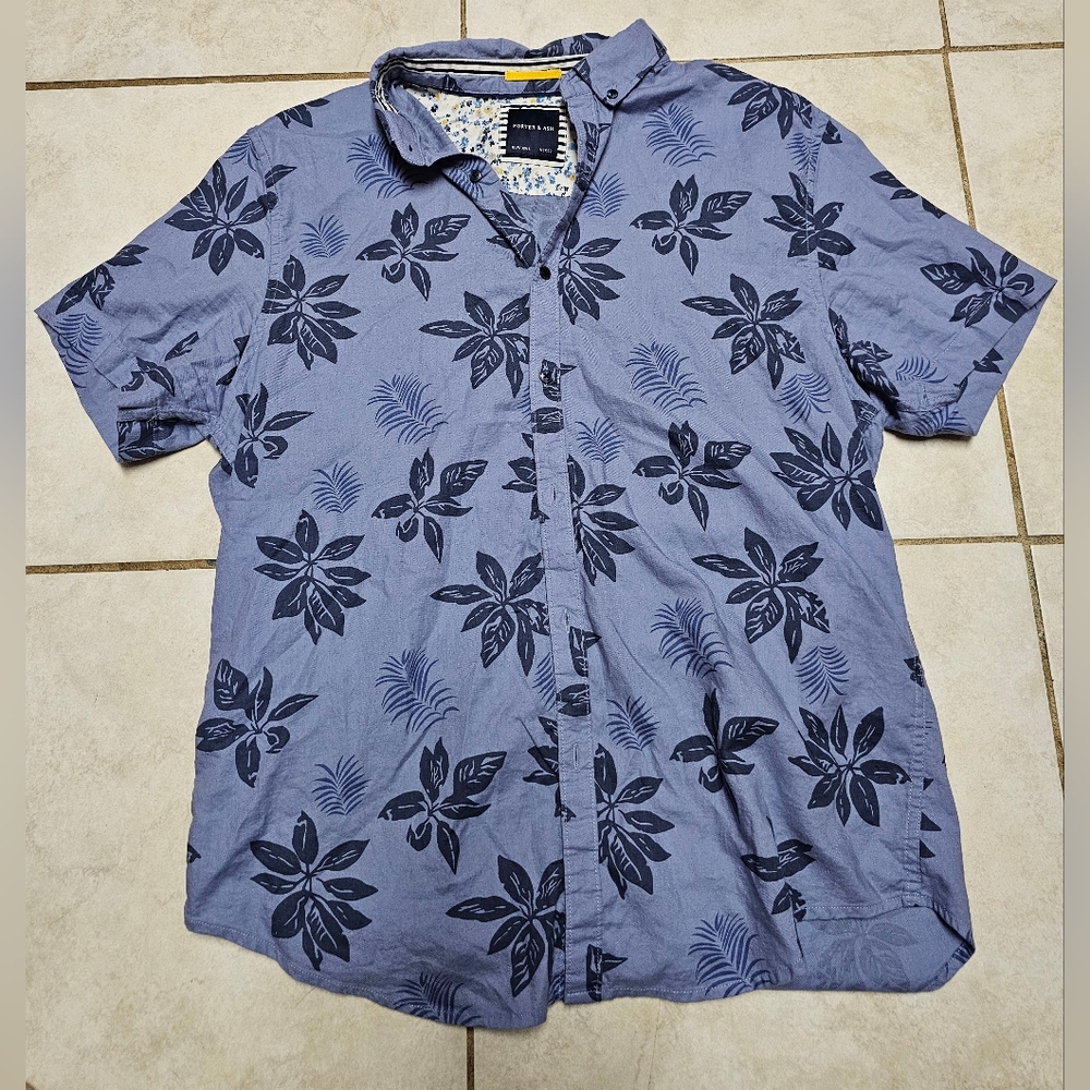 Porter and ash men's cotton shirt large